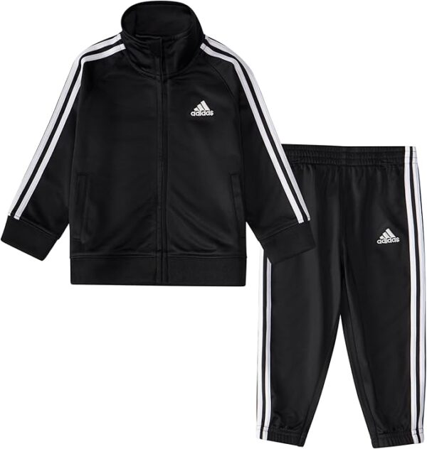 adidas Unisex Baby Tricot Tracksuit Jacket Jogger Pant Set - Image 2