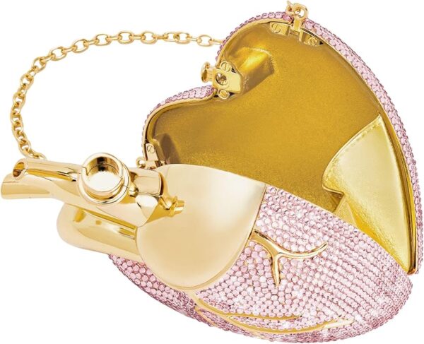 JW PEI Women's Maren Artificial Crystal Heart Shaped Bag - Image 3